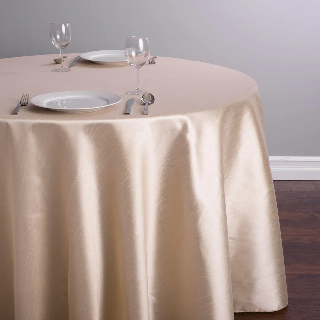 108 in. Round Shantung Silk Tablecloth (8 Colors) - Image 10