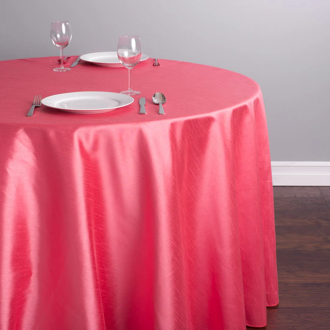 108 in. Round Shantung Silk Tablecloth (8 Colors) - Image 5