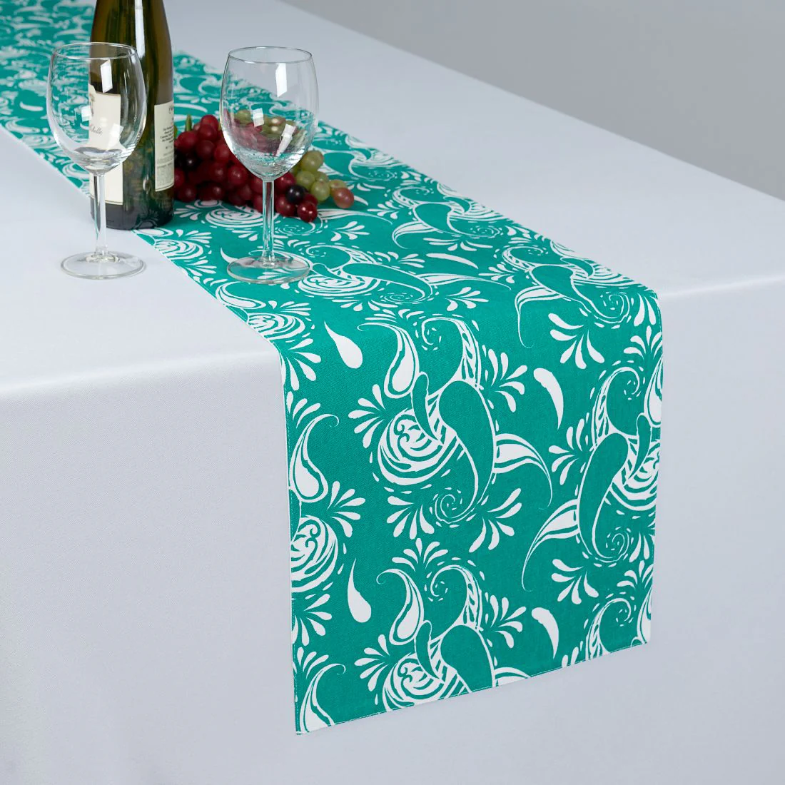 13 X 90 in. Paisley Cotton Table Runner (11 Colors)