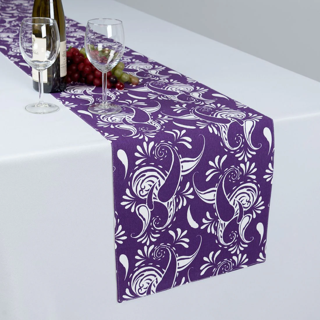 13 X 90 in. Paisley Cotton Table Runner (11 Colors) - Image 3