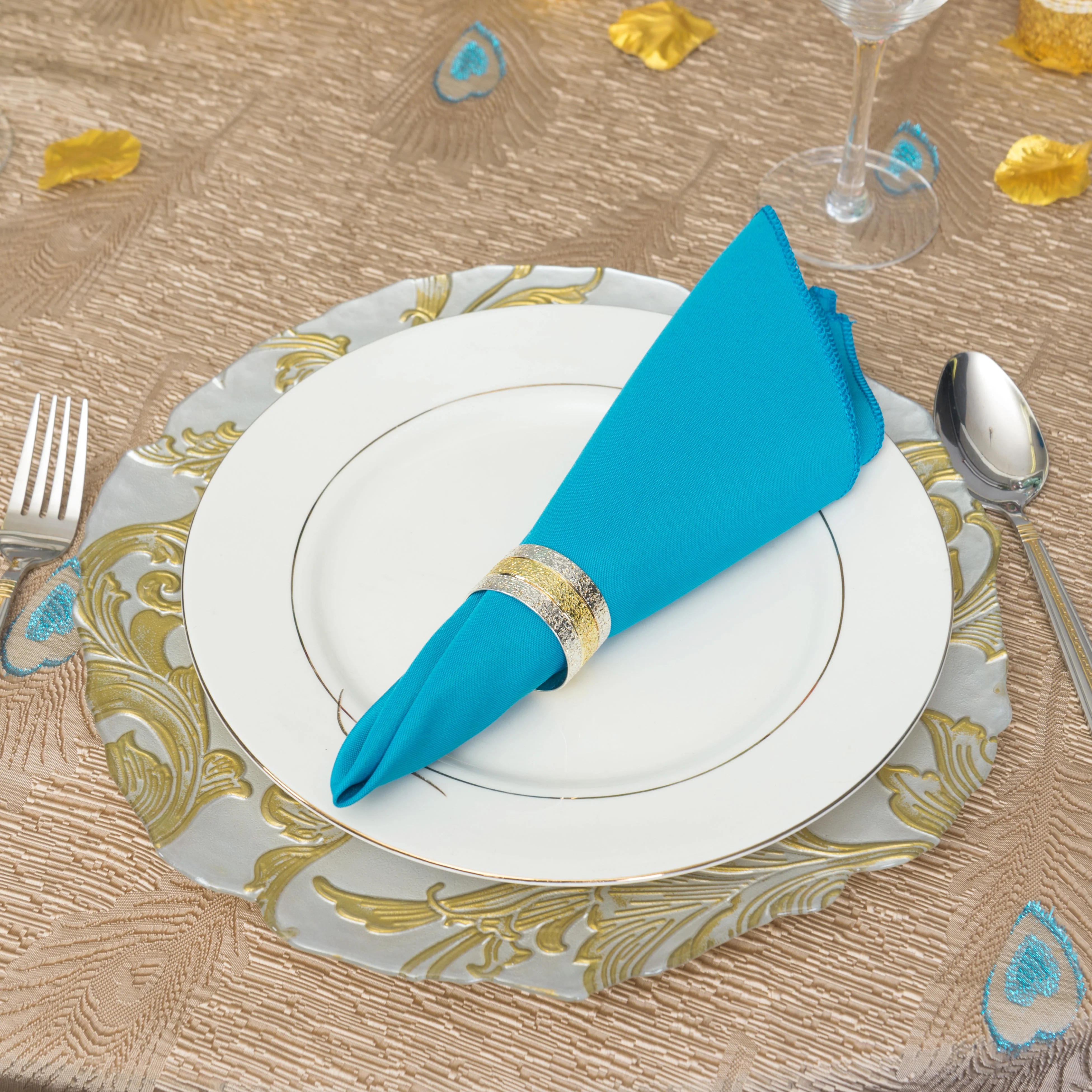 Vanessa Glass Charger Plate 4/Pack (4 Colors) - Image 9