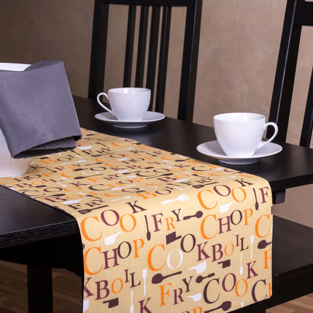 13 X 90 in. Chef Print Cotton Table Runner (3 Colors)