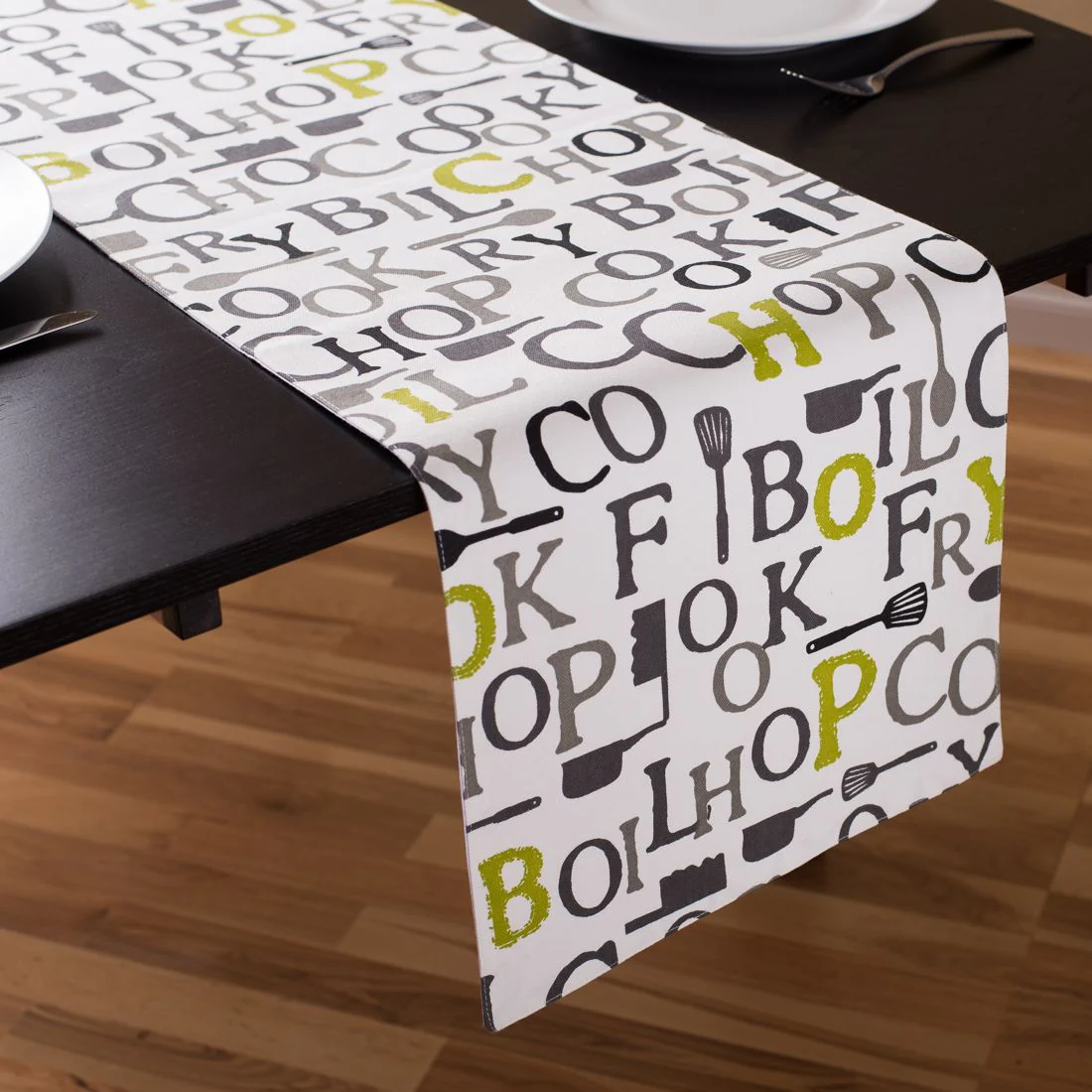 13 X 90 in. Chef Print Cotton Table Runner (3 Colors) - Image 2