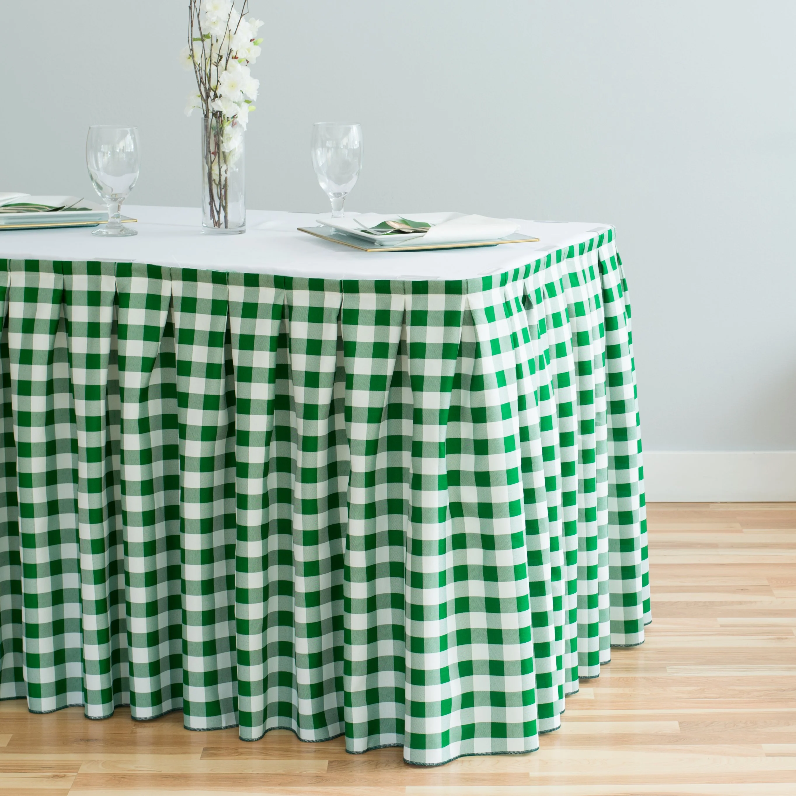 14 ft. Polyester Table Skirt Checkered (4 Colors) - Image 3