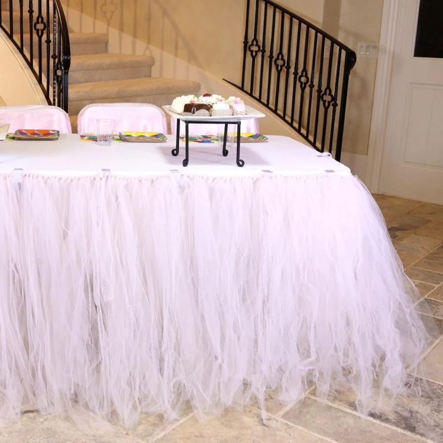 14 ft. Tulle Tutu Table Skirt (11 Colors) - Image 10