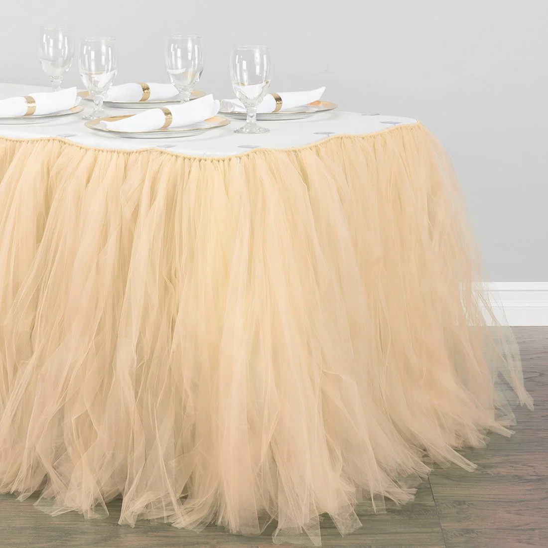14 ft. Tulle Tutu Table Skirt (11 Colors) - Image 4