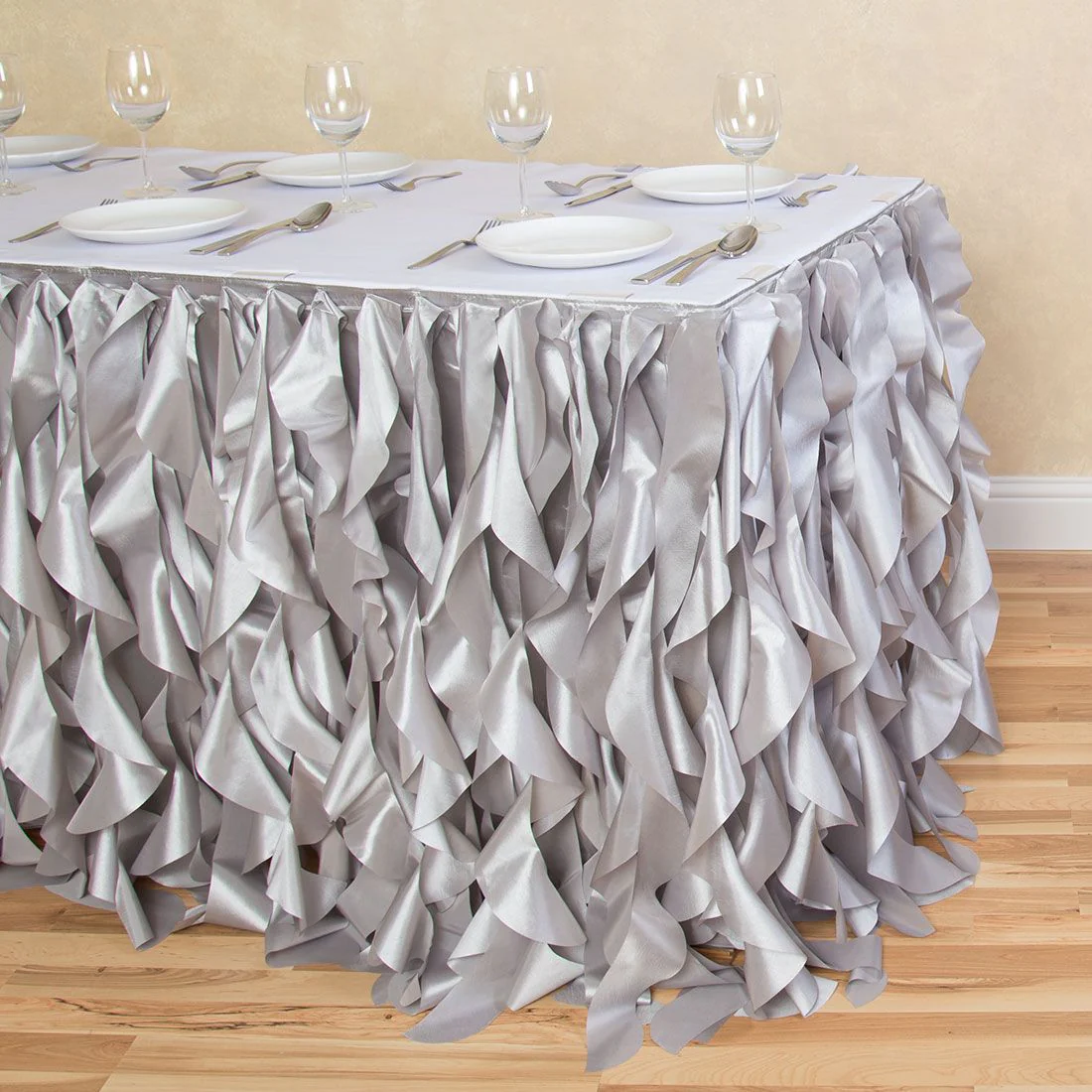 17 ft. Curly Willow Table Skirt (13 Colors) - Image 4