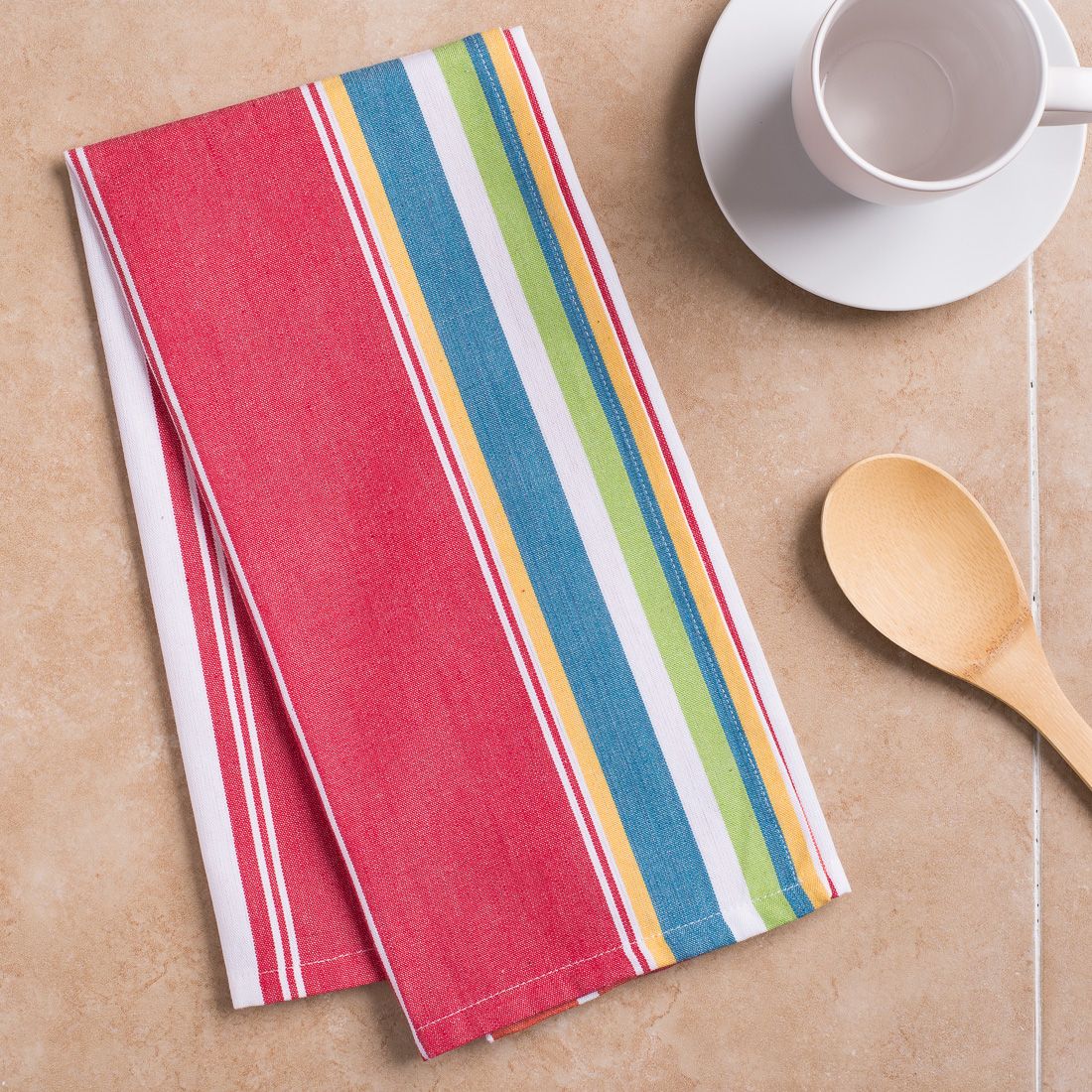 18 X 28 in. Sunset-Striped Cotton Kitchen Towels 2/Pack