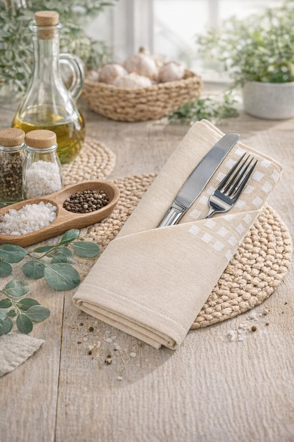 18 X 18 in. Basketweave Stripe Cotton Napkins 4/Pack (7 Colors) - Image 12