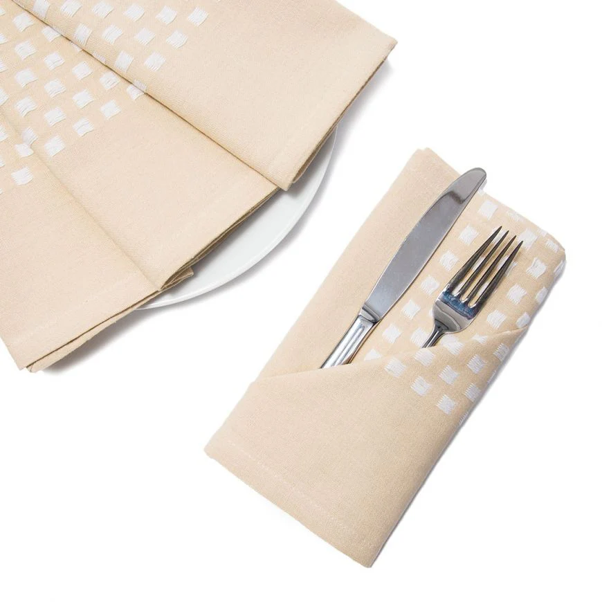 18 X 18 in. Basketweave Stripe Cotton Napkins 4/Pack (7 Colors) - Image 4