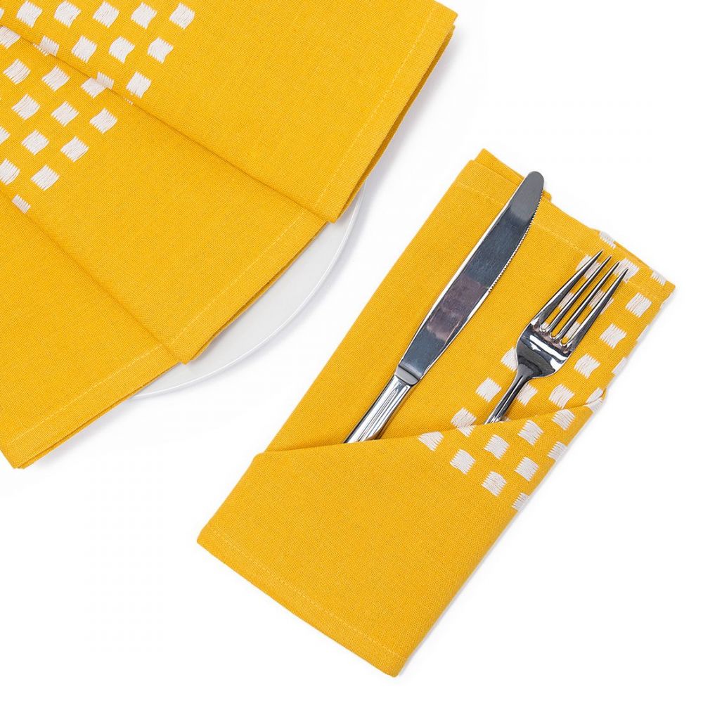 18 X 18 in. Basketweave Stripe Cotton Napkins 4/Pack (7 Colors) - Image 5