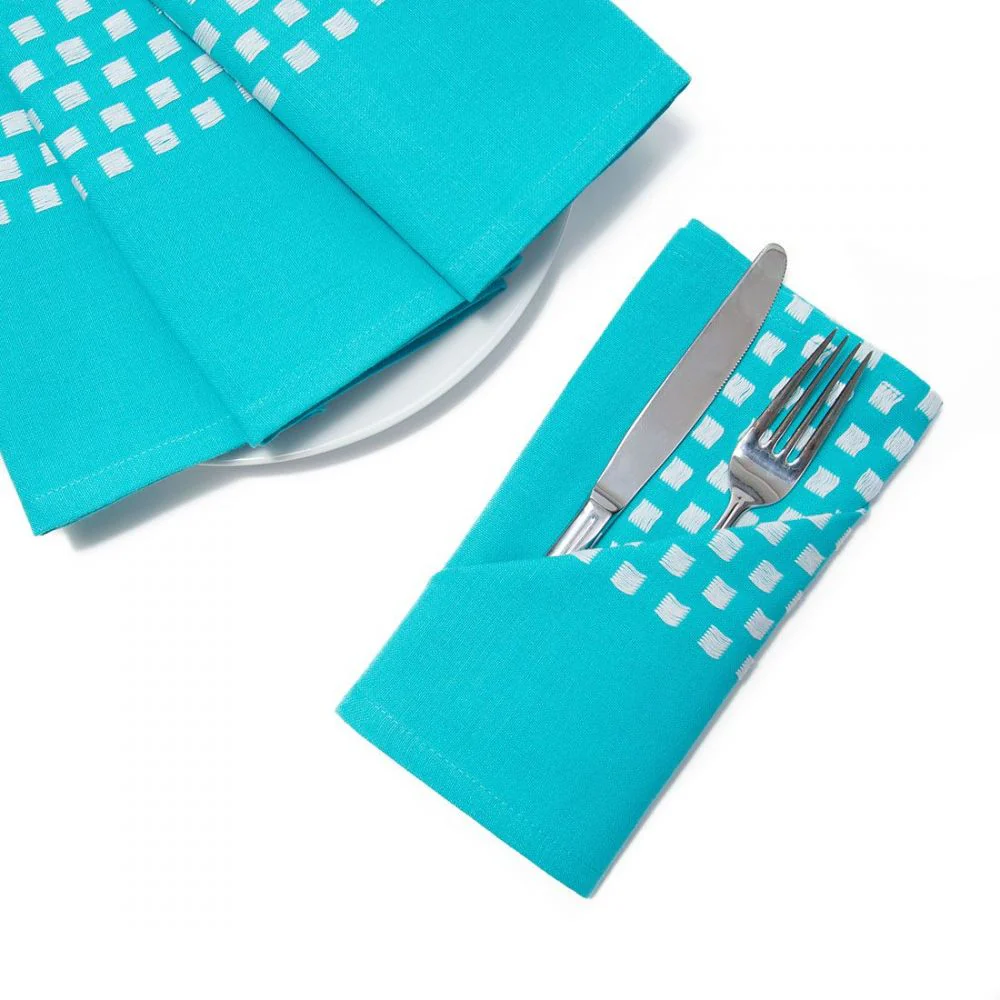 18 X 18 in. Basketweave Stripe Cotton Napkins 4/Pack (7 Colors) - Image 6