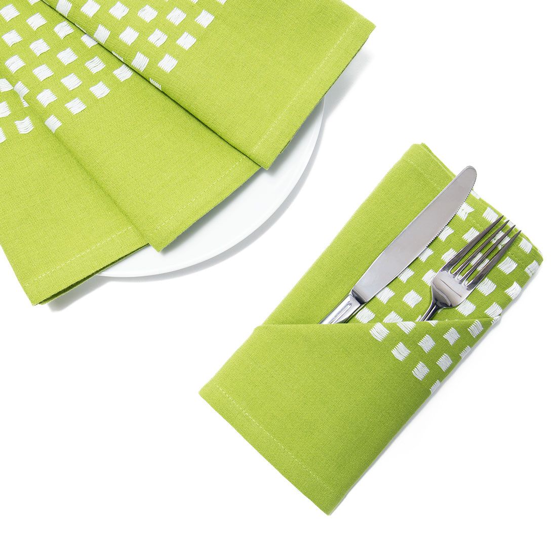 18 X 18 in. Basketweave Stripe Cotton Napkins 4/Pack (7 Colors) - Image 7