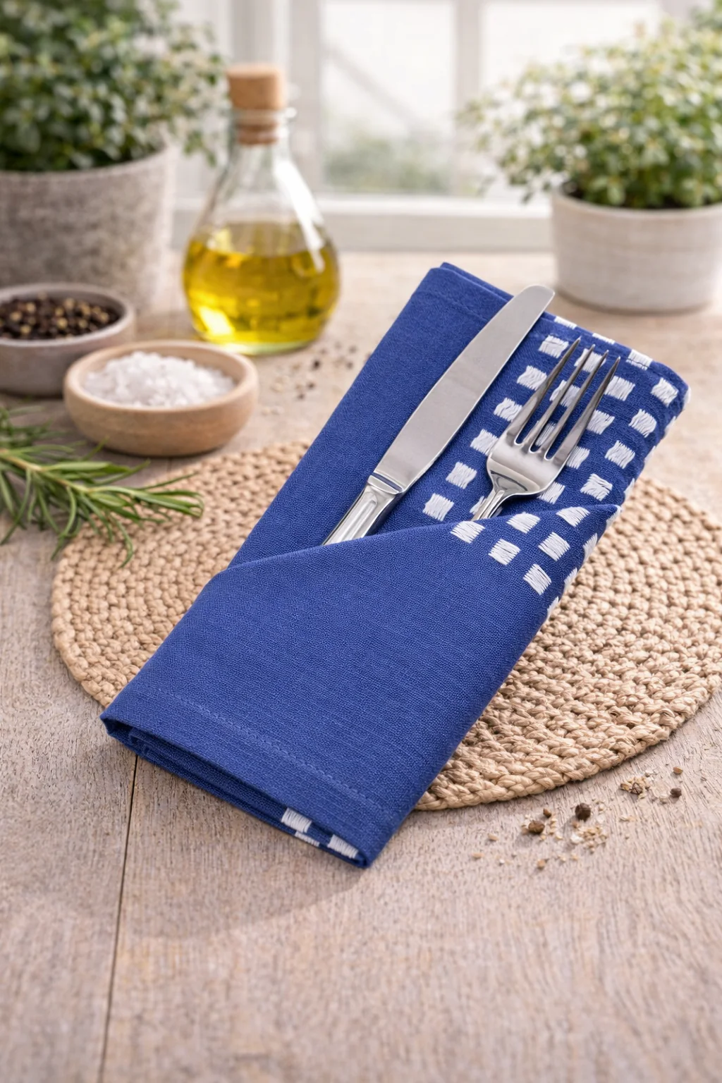 18 X 18 in. Basketweave Stripe Cotton Napkins 4/Pack (7 Colors) - Image 8