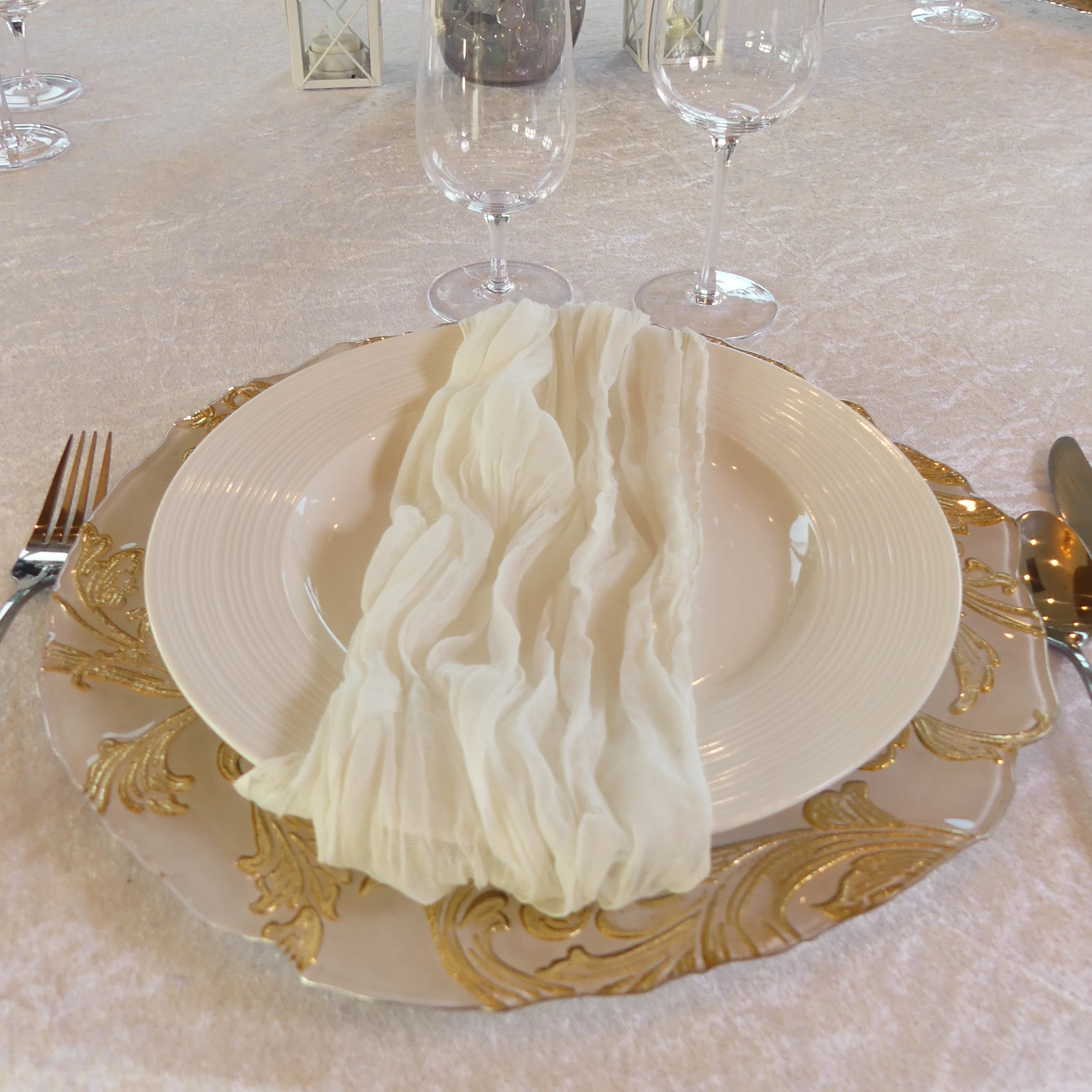 20 in. Gauze Cheesecloth Napkins (6/PK) -10 Colors - Image 2
