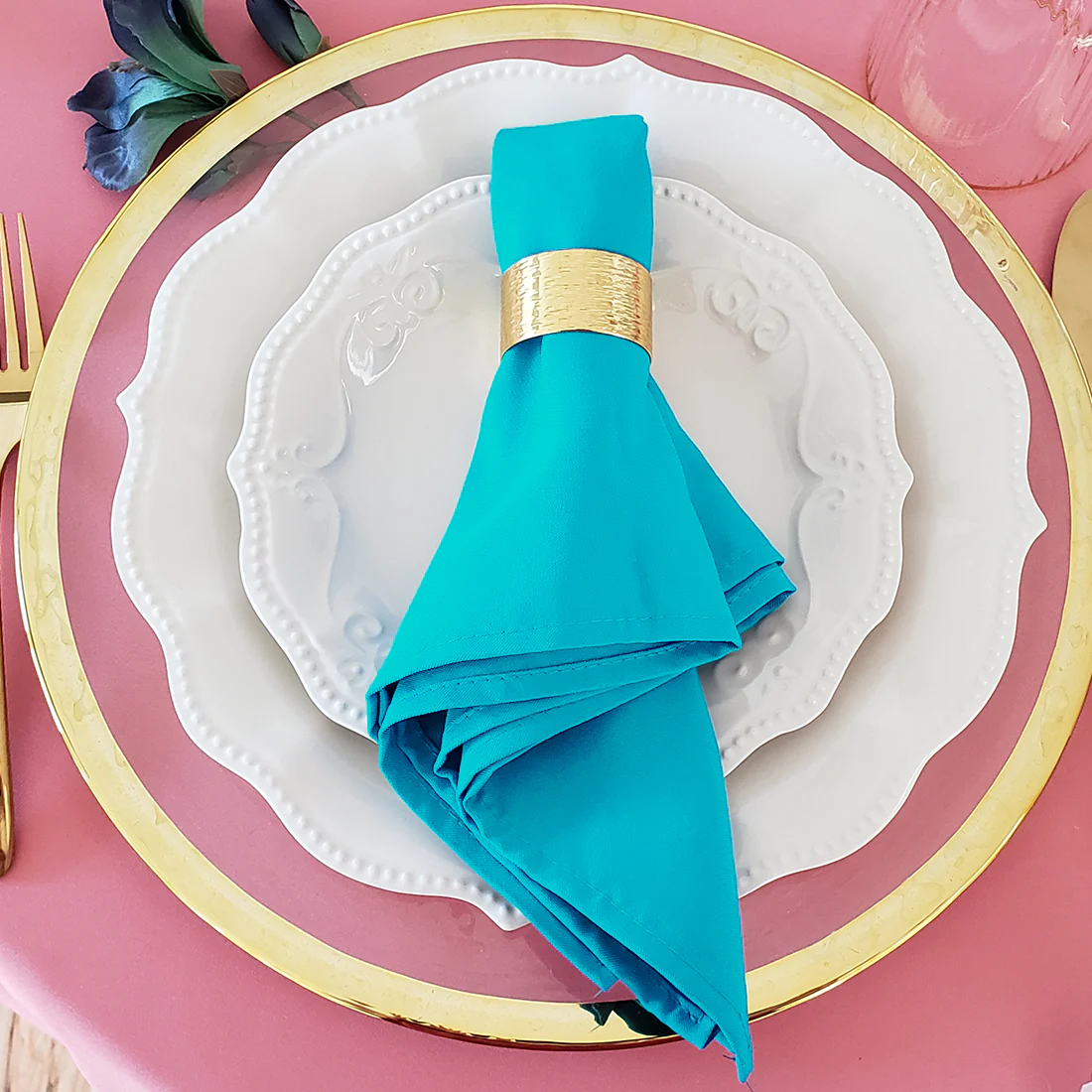 20 in. Polyester Napkins (1 Dozen) - 20 Colors - Image 49