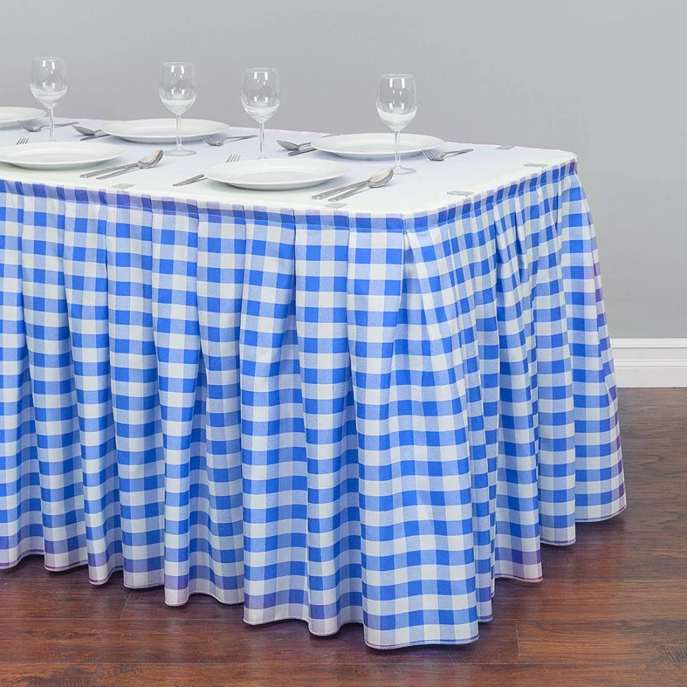 21 ft. Polyester Table Skirt Checkered (4 Colors) - Image 3