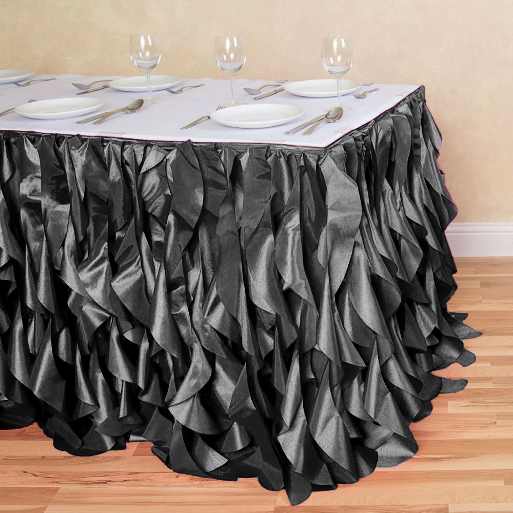 21 ft. Curly Willow Table Skirt (12 Colors) - Image 5