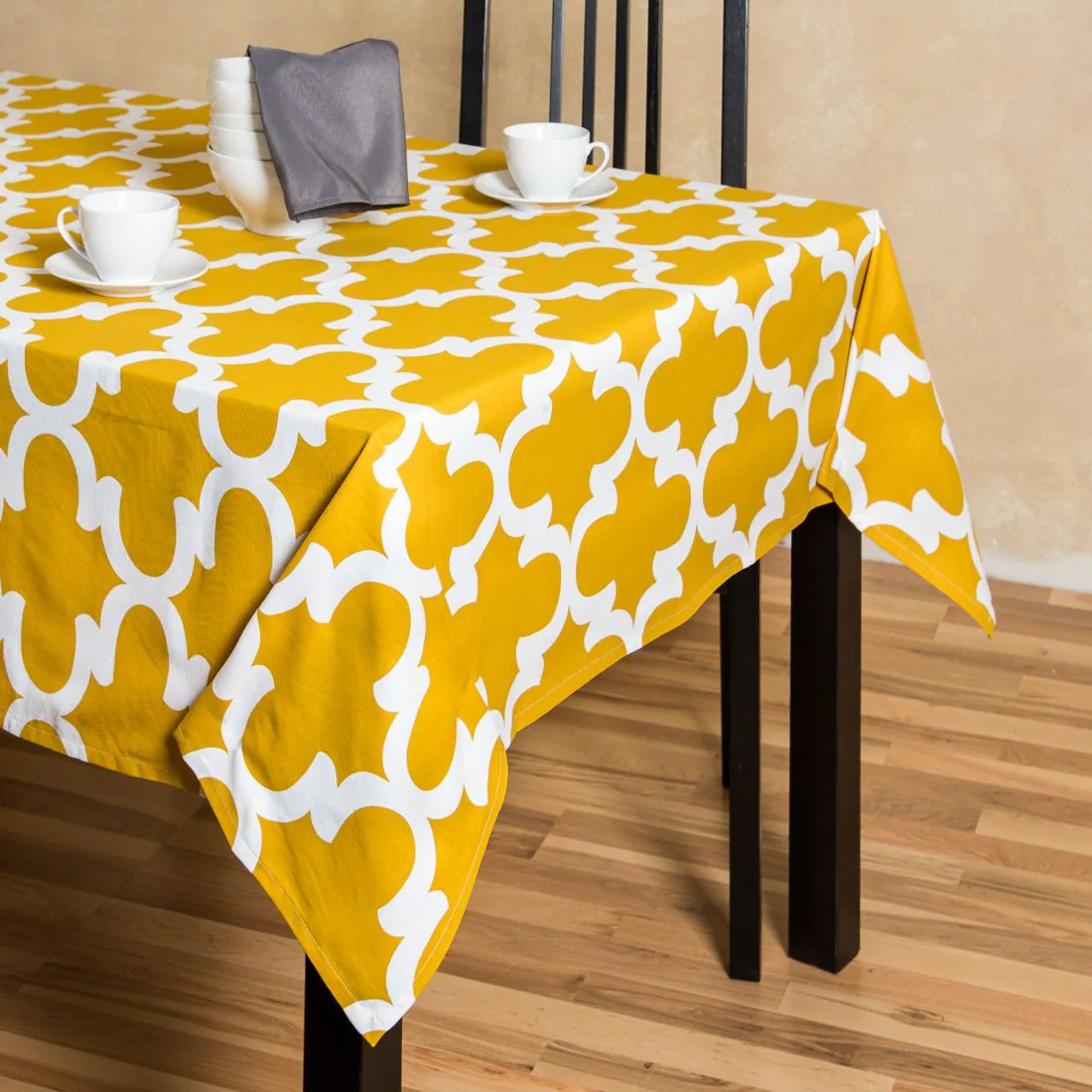 60 X 84 in. Rectangular Trellis Cotton Tablecloth (12 Colors) - Image 16