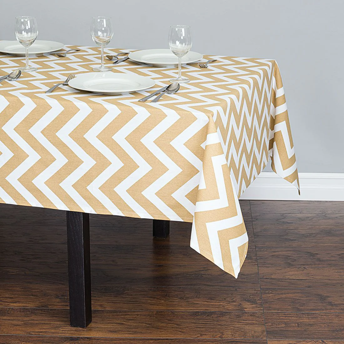 60 X 126 in. Rectangular Chevron Cotton Tablecloth (14 Colors) - Image 11