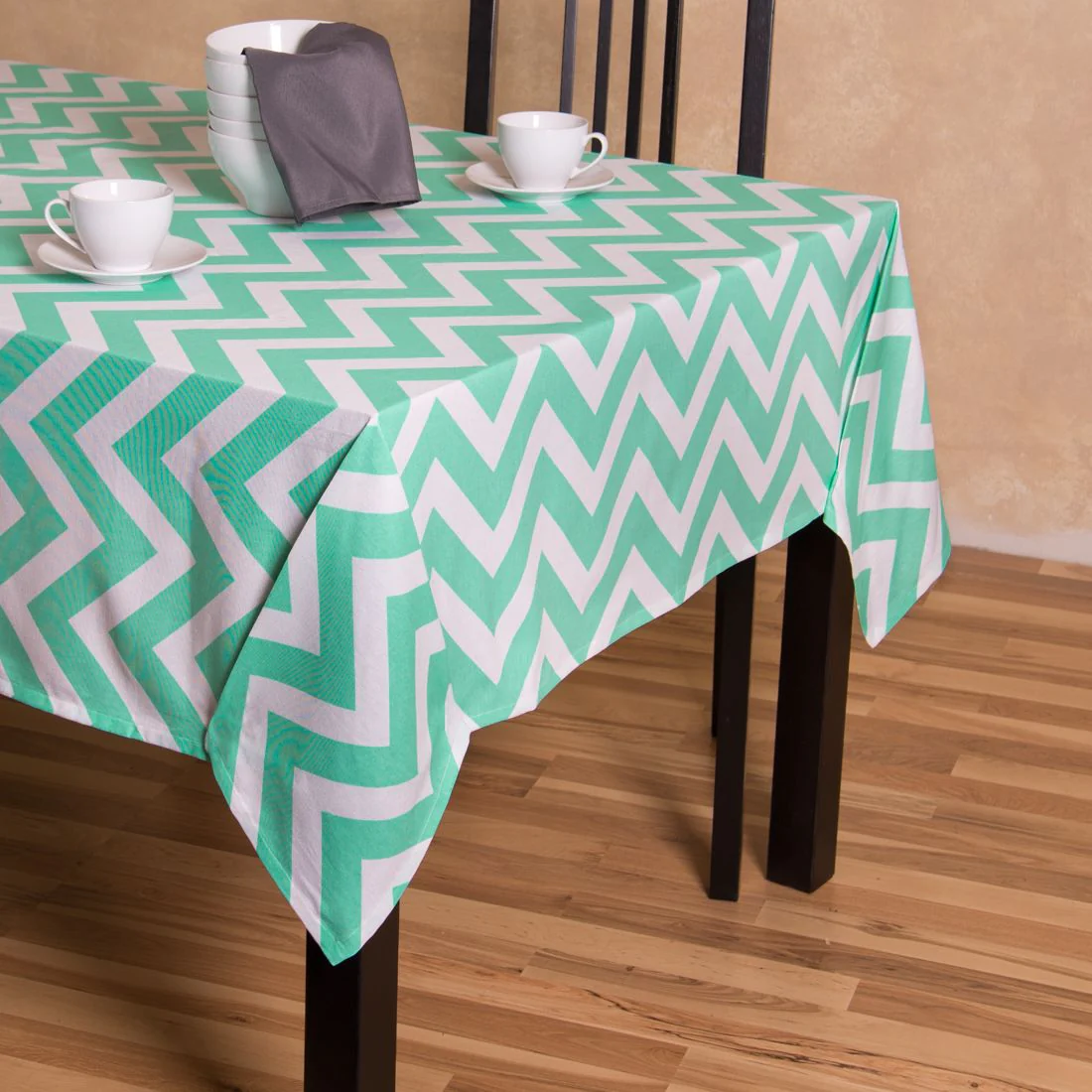 60 X 126 in. Rectangular Chevron Cotton Tablecloth (14 Colors) - Image 3