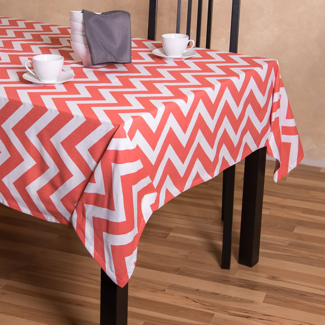 60 X 126 in. Rectangular Chevron Cotton Tablecloth (14 Colors) - Image 4