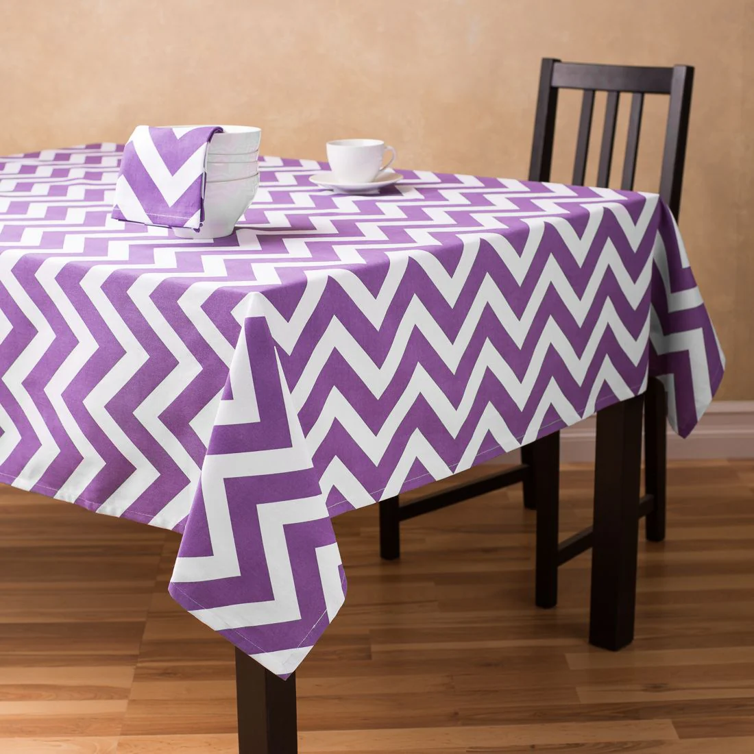 60 X 126 in. Rectangular Chevron Cotton Tablecloth (14 Colors) - Image 7