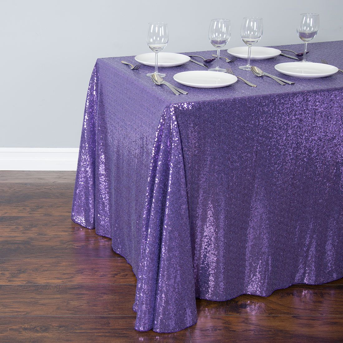 88 X 130 in. Rectangular Sequin Tablecloth (8 Colors) - Image 24