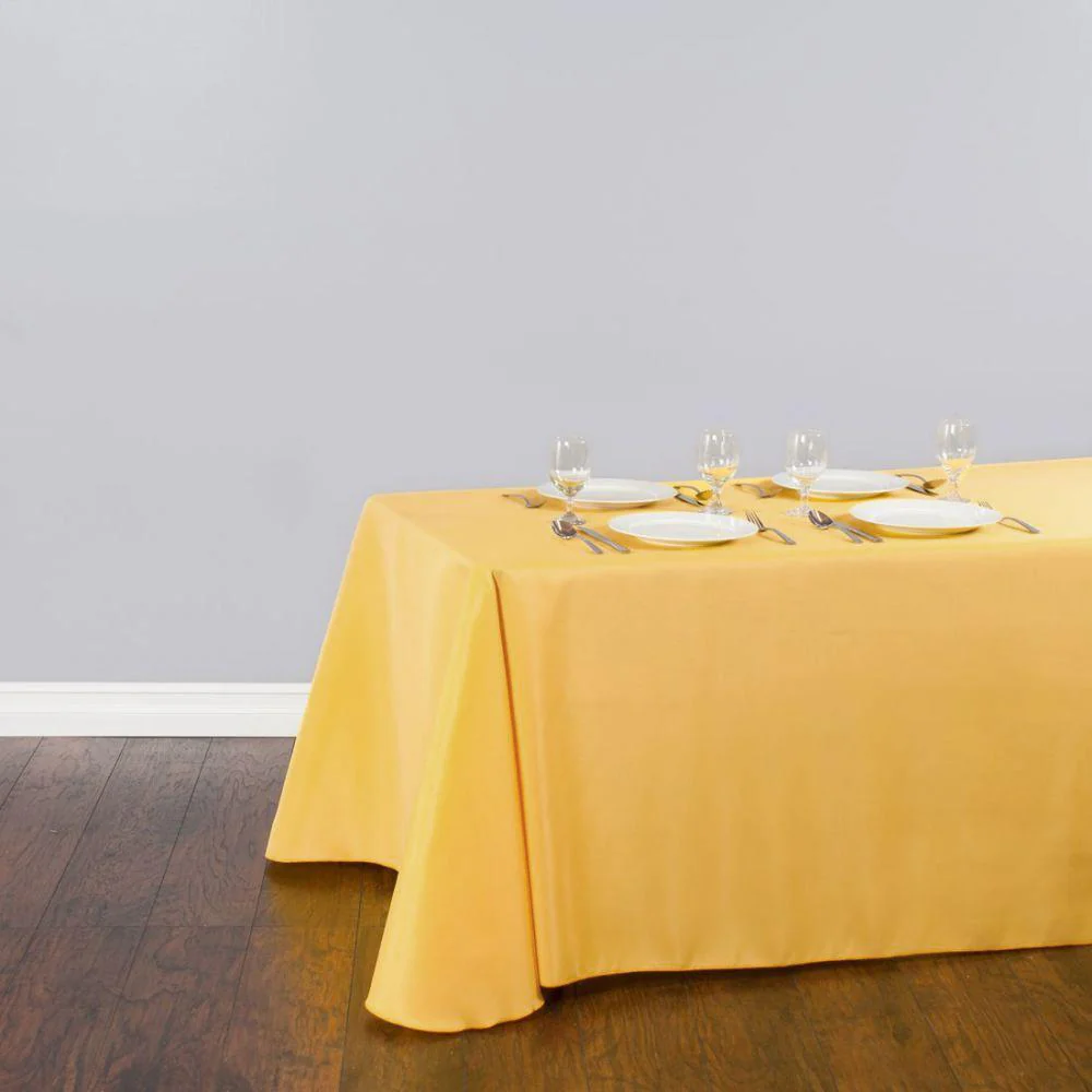 90 X 132 in. Rectangular with Round Corners Polyester Tablecloth (20 Colors) - Image 65