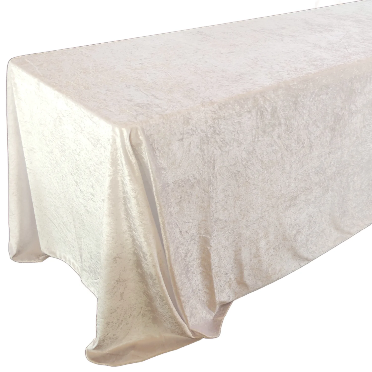 90 x 132 Inch Rectangular Crushed Velvet Tablecloth (6 Colors) - Image 17