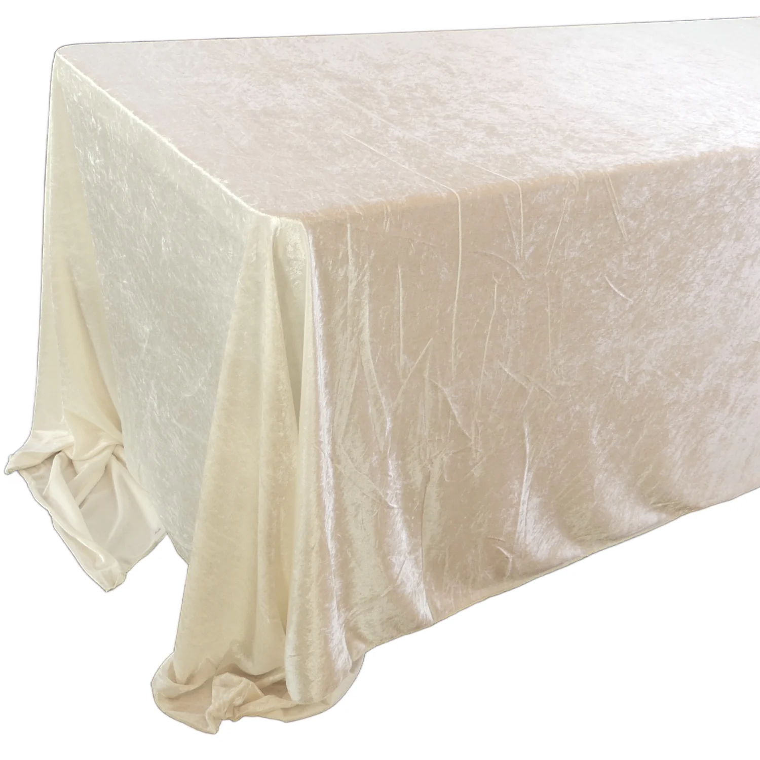 90 x 132 Inch Rectangular Crushed Velvet Tablecloth (6 Colors) - Image 21