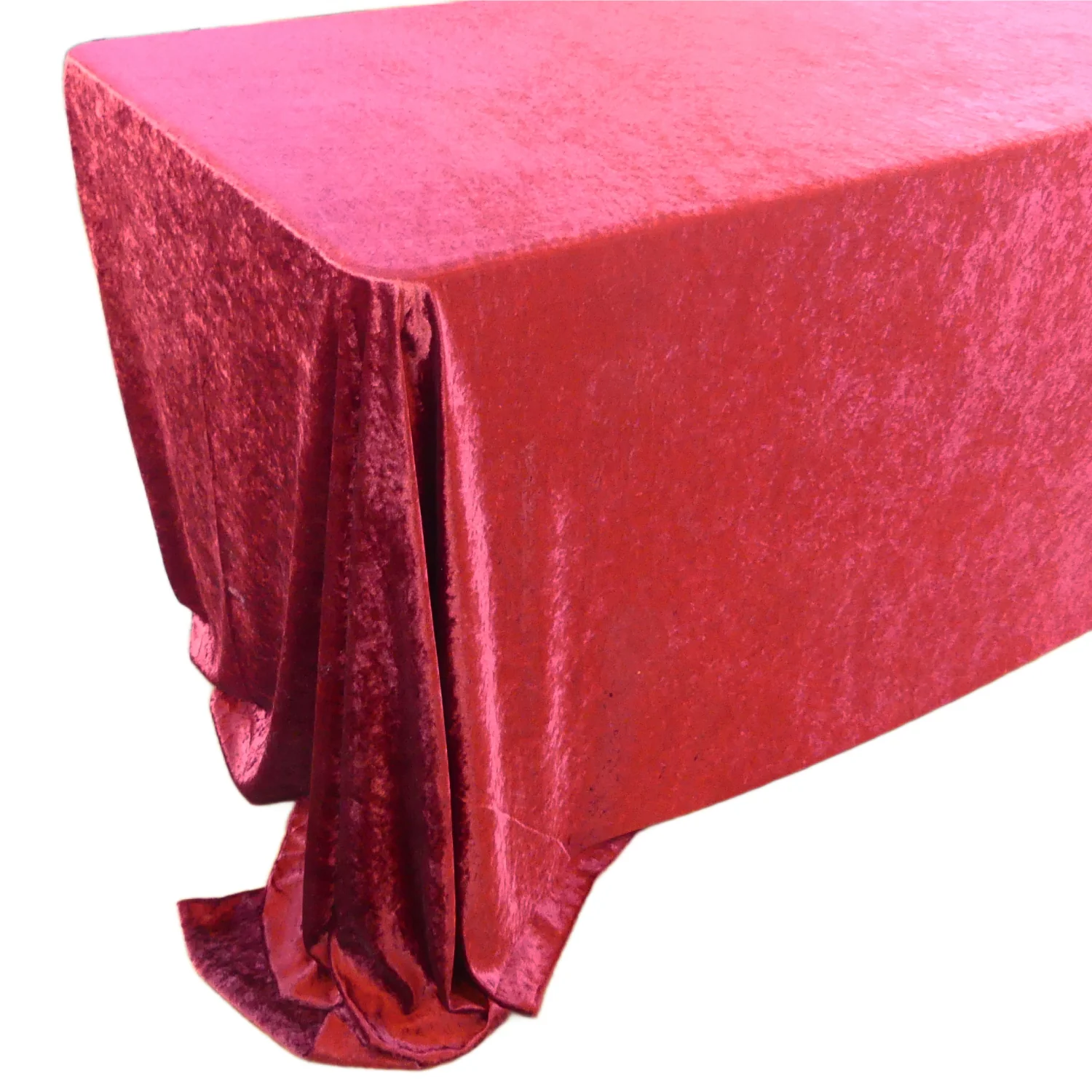 90 x 132 Inch Rectangular Crushed Velvet Tablecloth (6 Colors) - Image 5