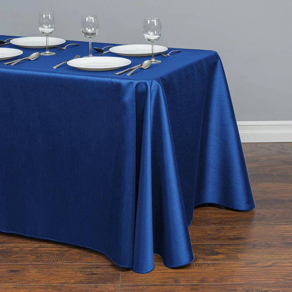 90 X 132 in. Rectangular Shantung Silk Tablecloth (9 Colors) - Image 3