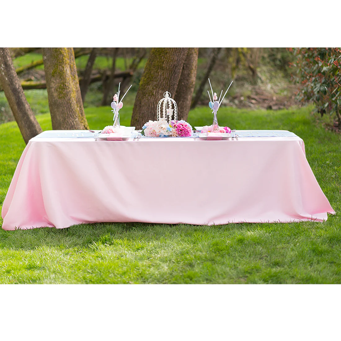 90 X 156 in. Rectangular with Round Corners Polyester Tablecloth (20 Colos) - Image 36
