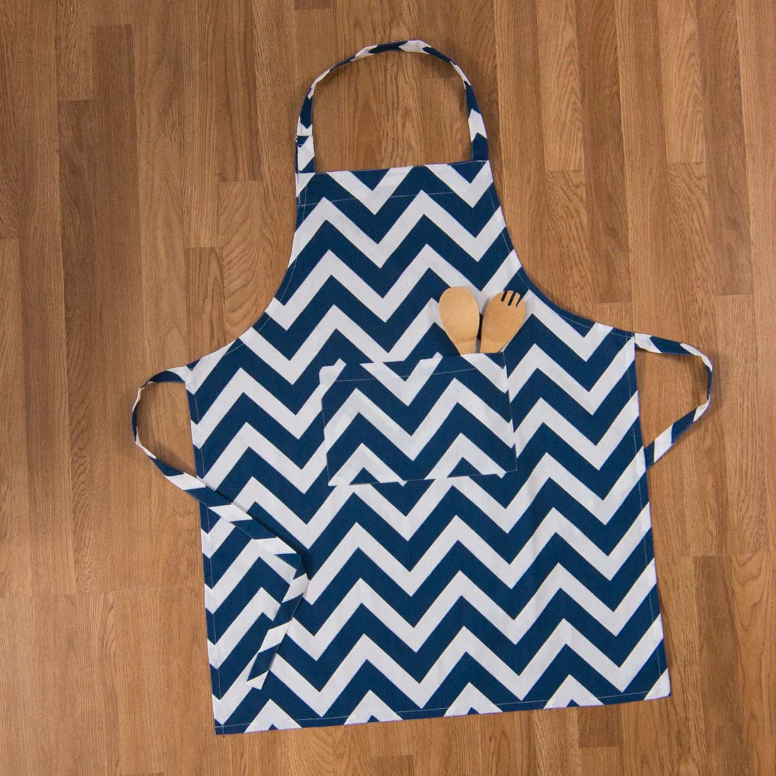 Cotton Chevron Chef Apron - Image 4