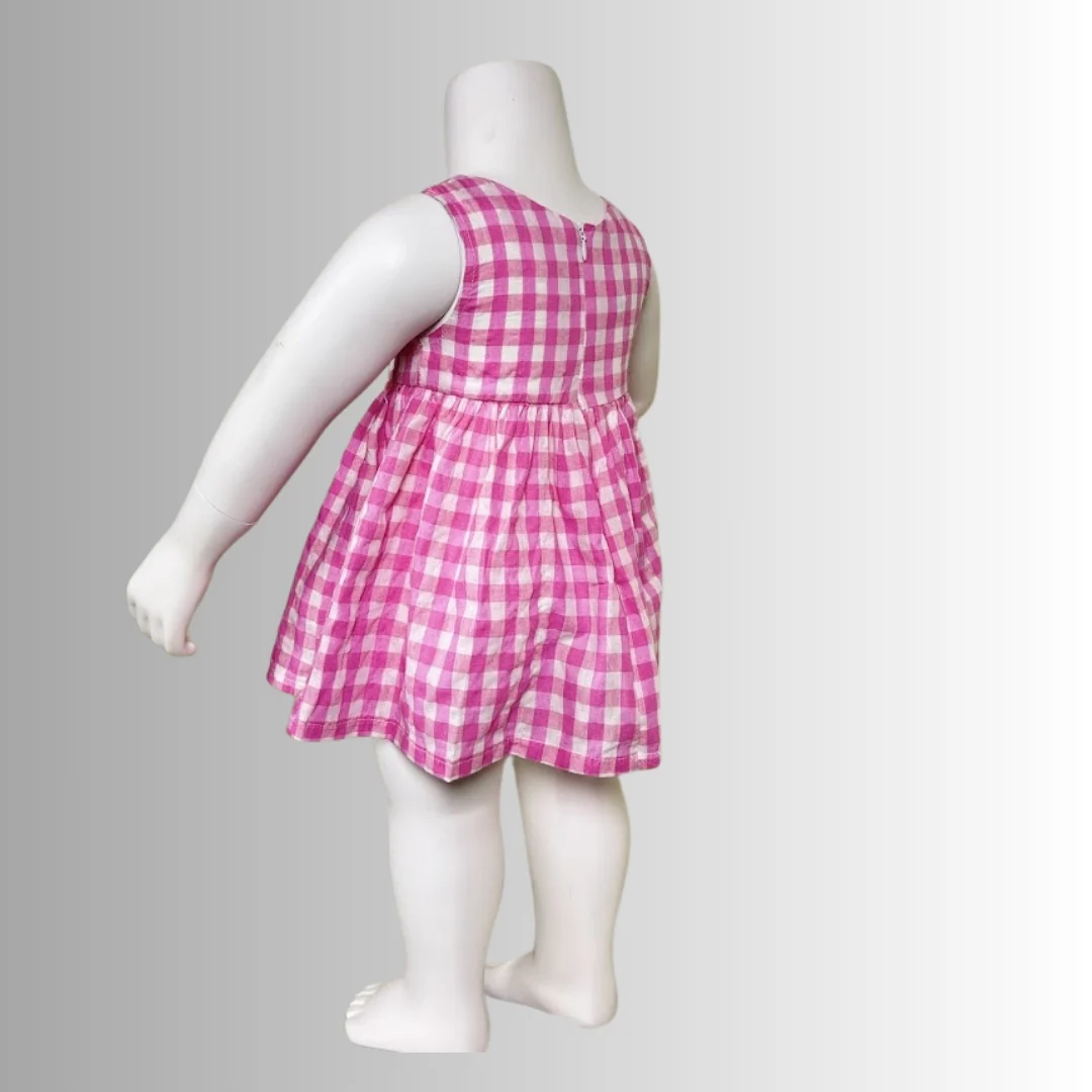 Baby Pink Plaid Dress - Image 2