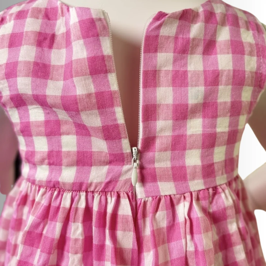 Baby Pink Plaid Dress - Image 3