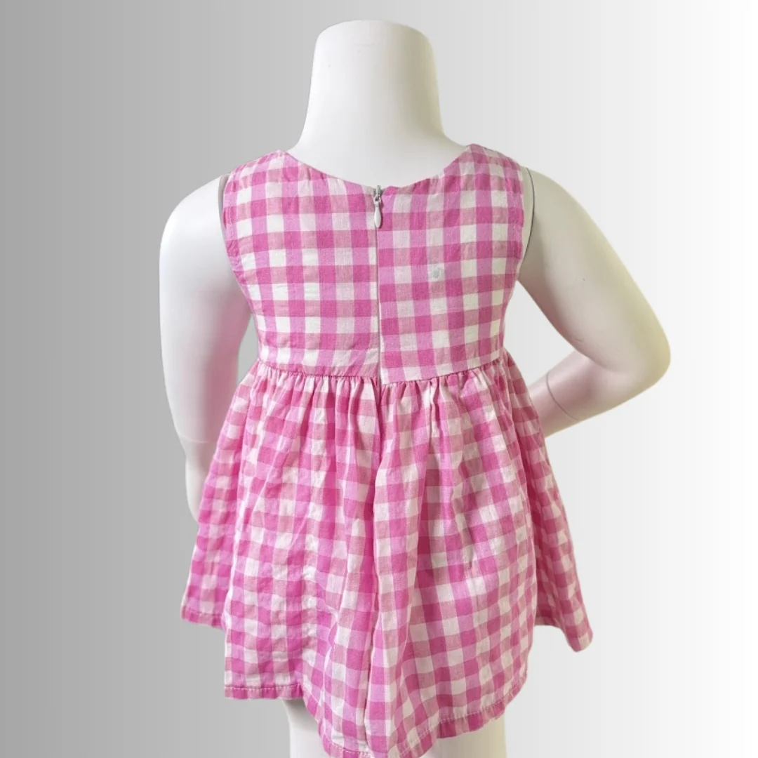 Baby Pink Plaid Dress - Image 4