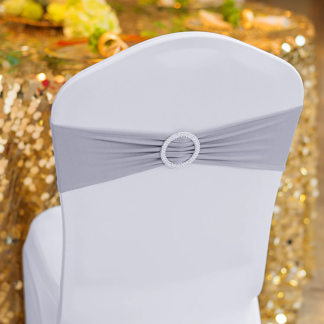 Stretch Chair Sash With Round Buckle, 5/Pack (9 Colors) - Image 15