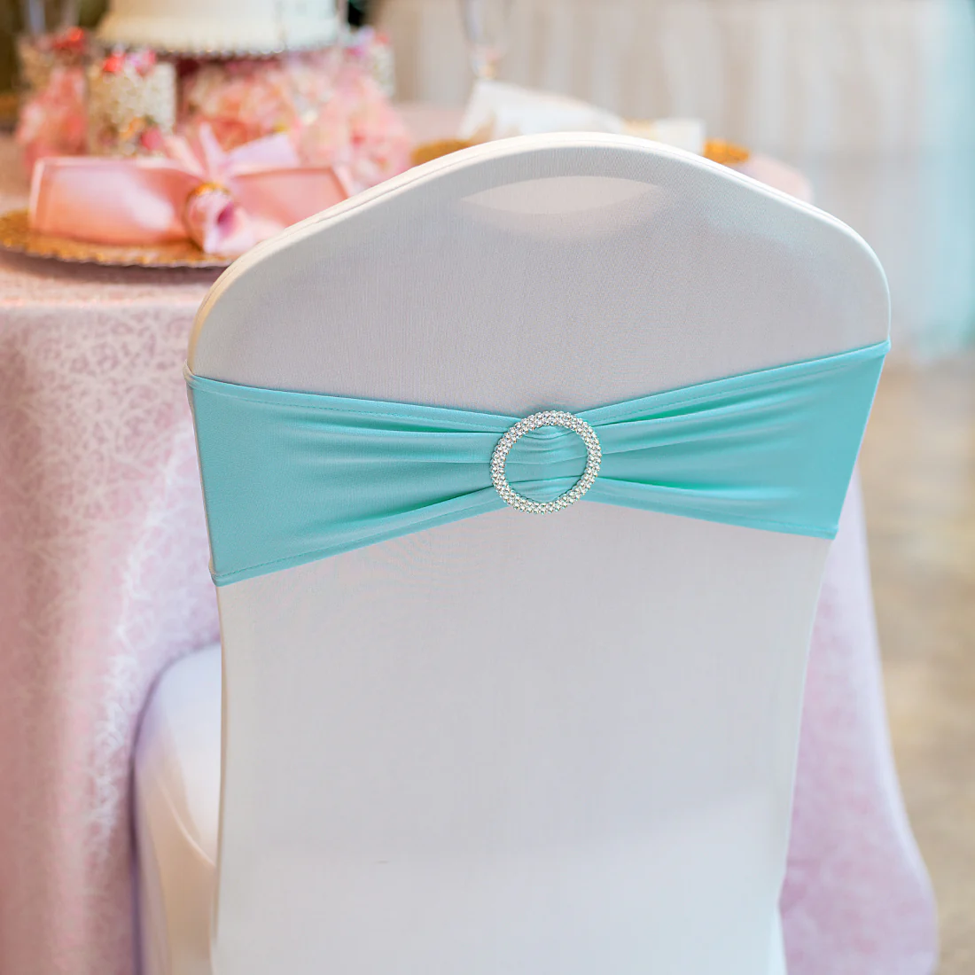 Stretch Chair Sash With Round Buckle, 5/Pack (9 Colors) - Image 17