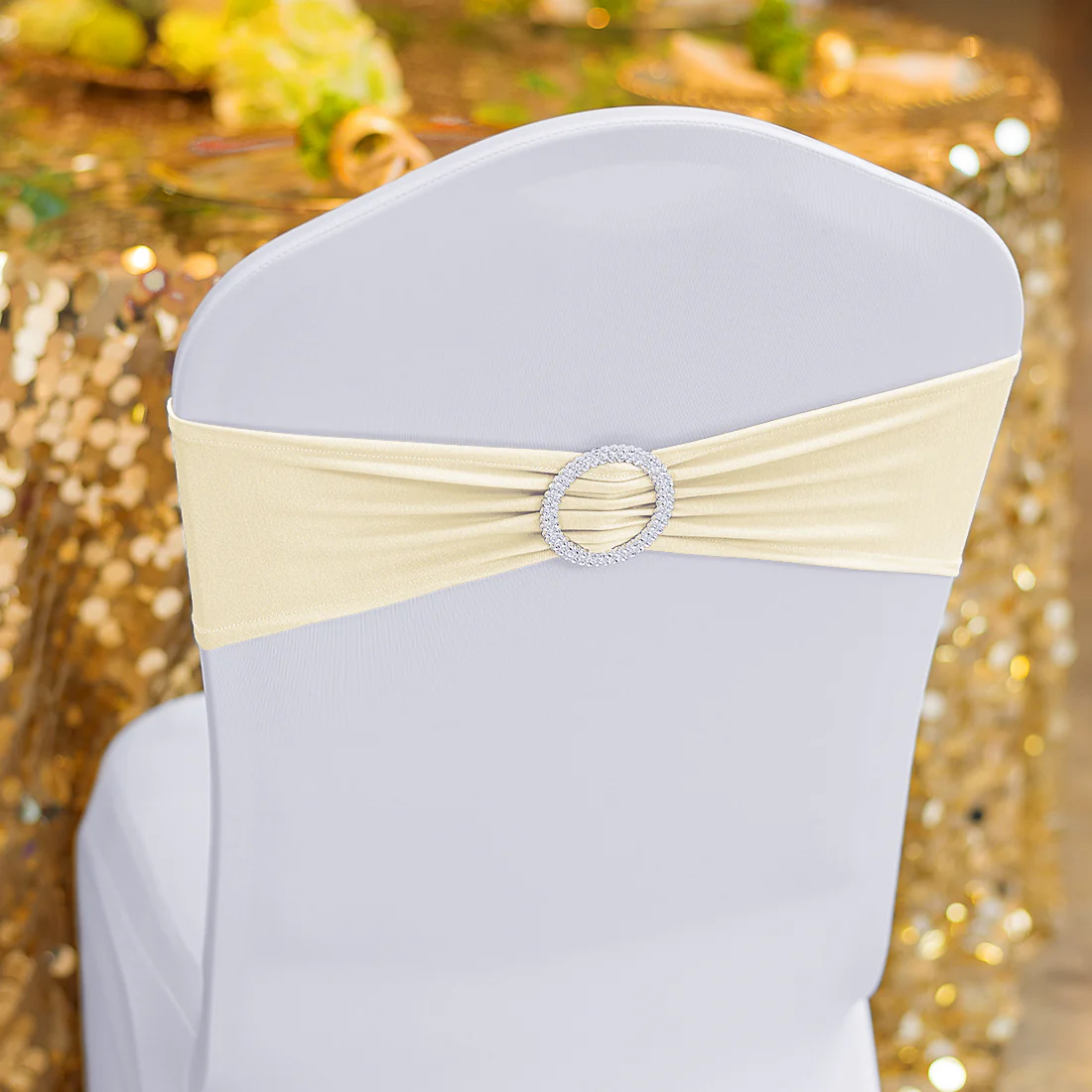 Stretch Chair Sash With Round Buckle, 5/Pack (9 Colors) - Image 7