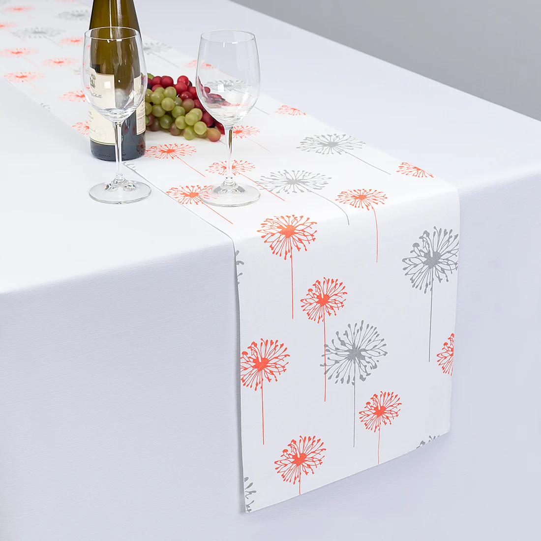 13 x 90 in. Dandelion Cotton Table Runner (3 Colors) - Image 2