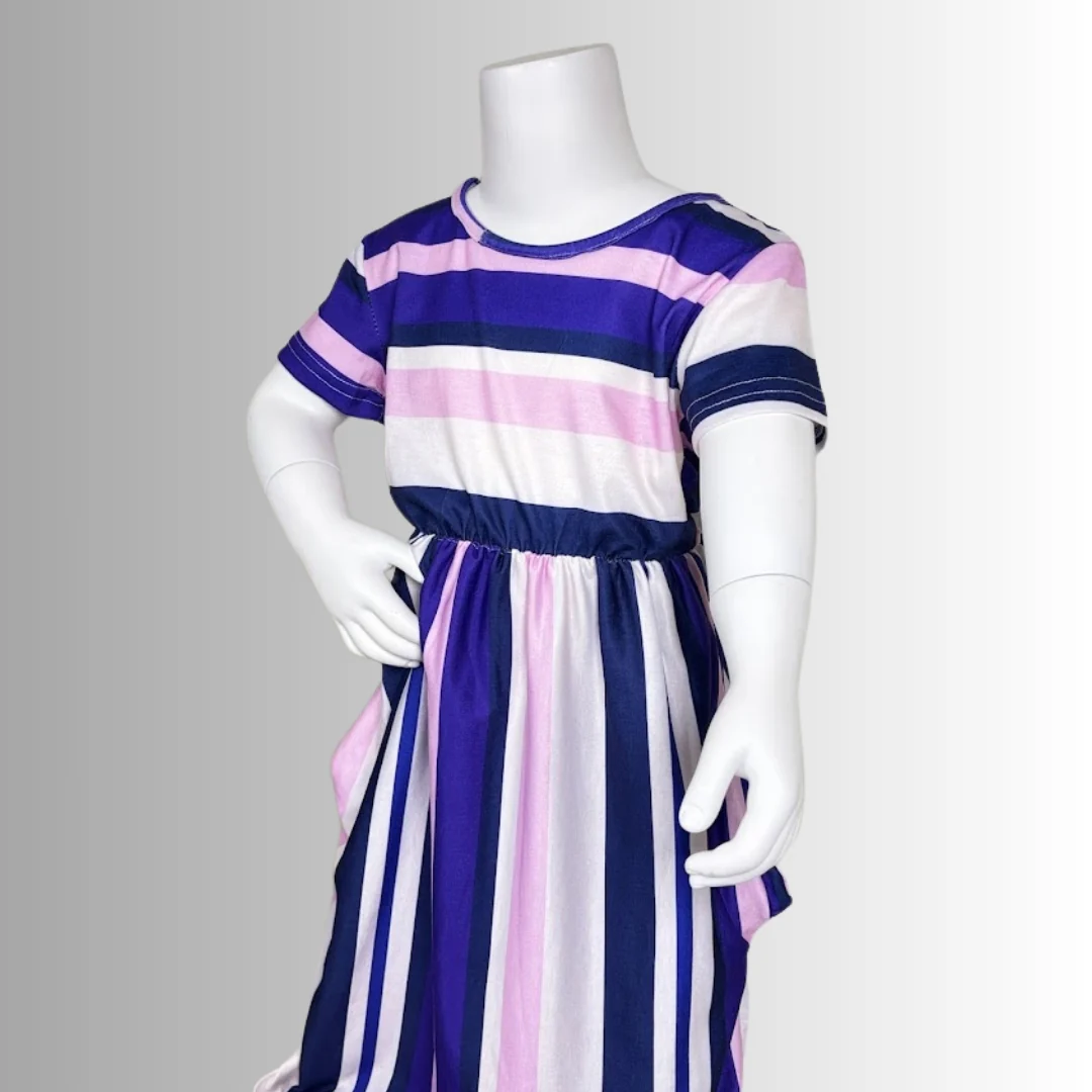 Kids' Stripes Summer Dress (7 Patterns) - Image 4