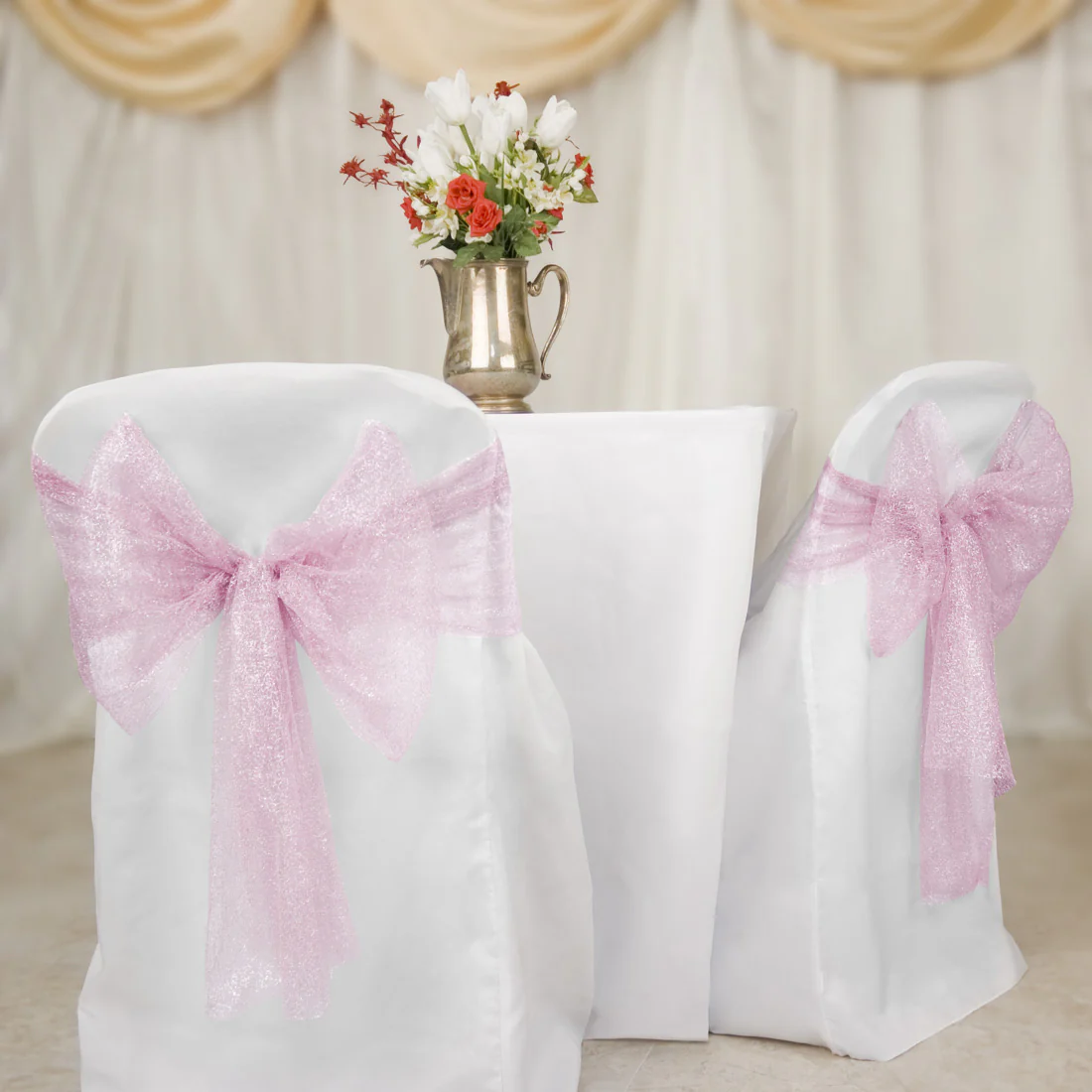 Metallic Web Mesh Chair Cover Sash/Runner 10/Pack (5 Colors) - Image 12