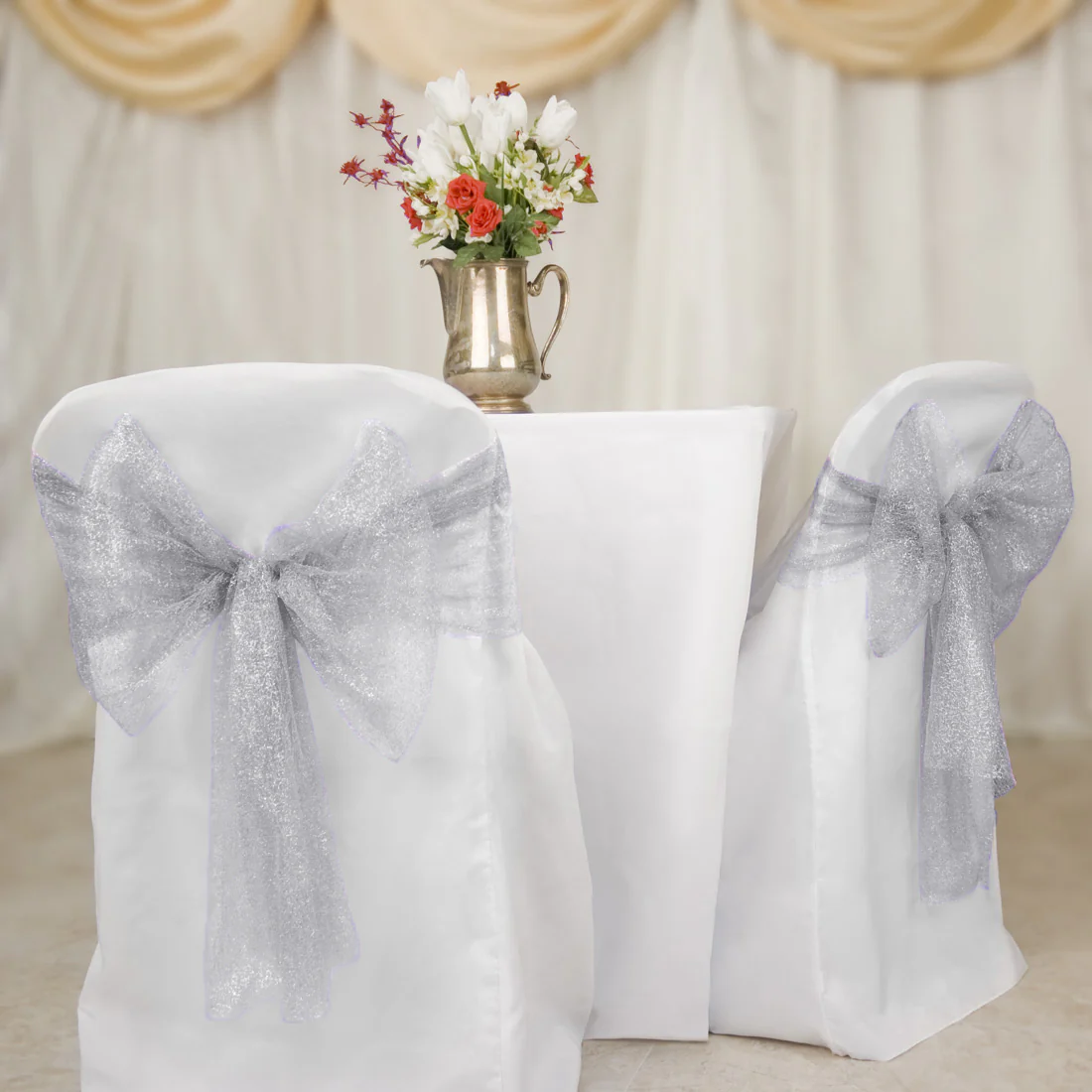 Metallic Web Mesh Chair Cover Sash/Runner 10/Pack (5 Colors) - Image 7