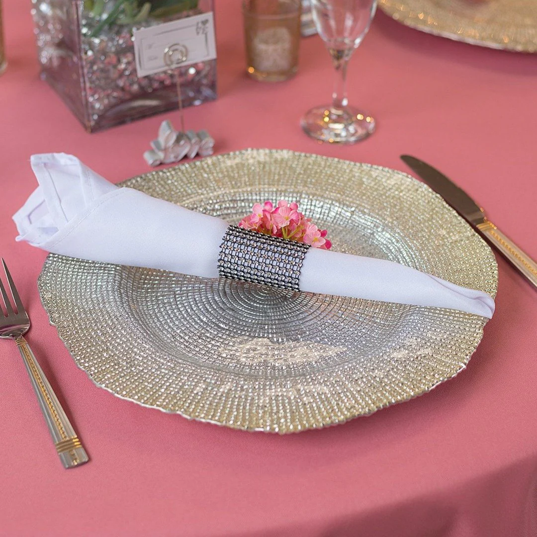 Crystal Diamond Napkin Ring 10/Pack, (8 colors) - Image 28