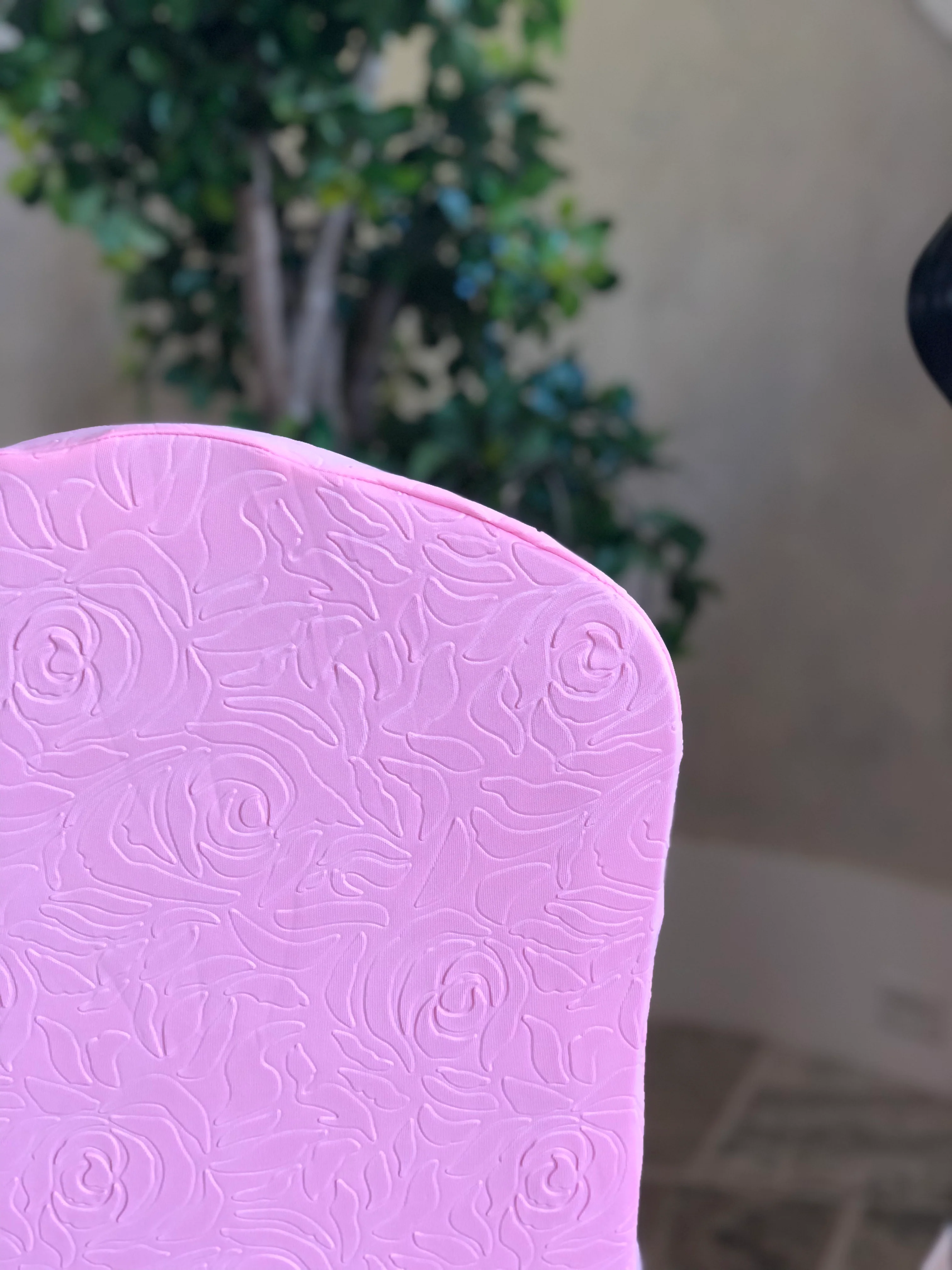 Rose Embossed Stretch Banquet Chair Cover (5 Colors) - Image 6