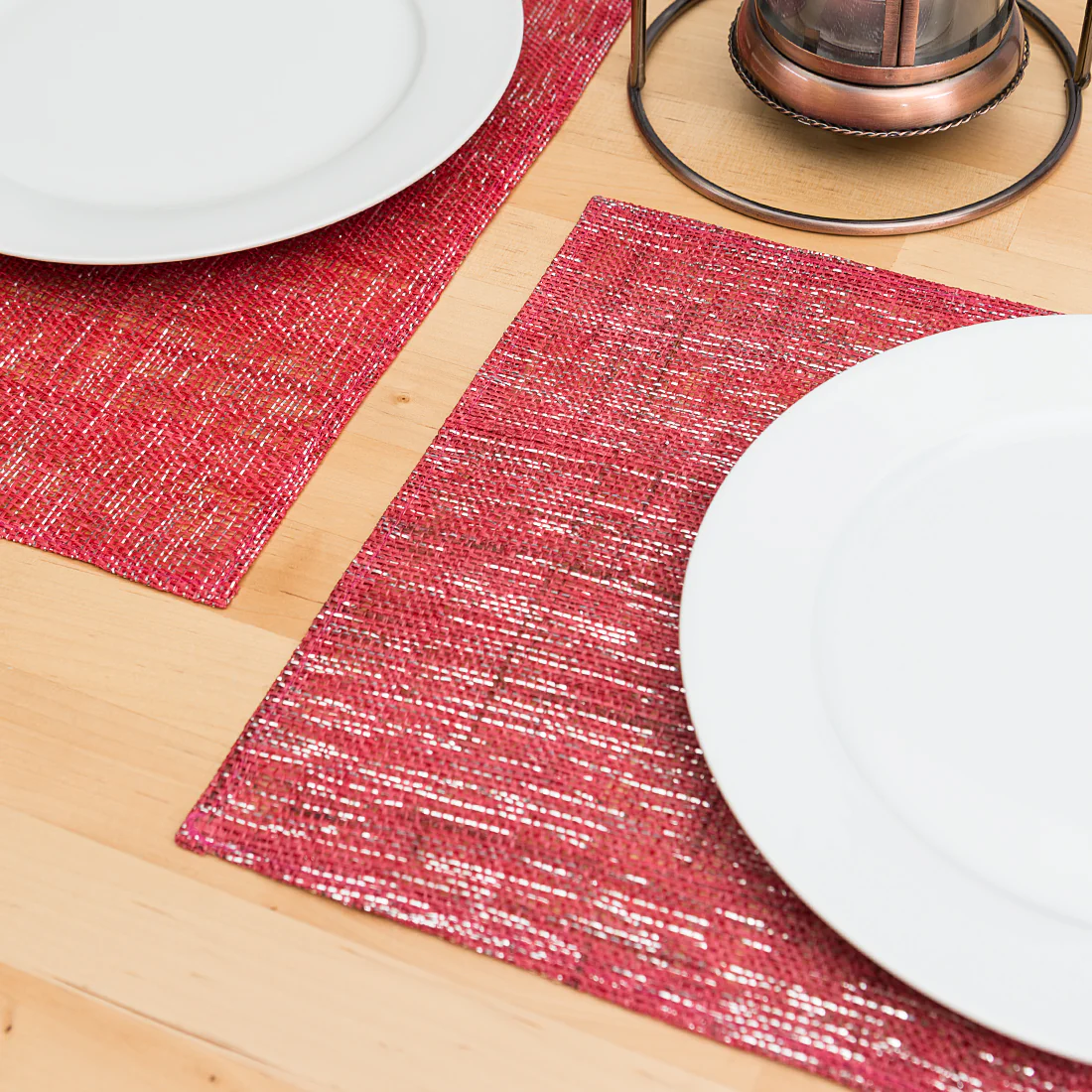 Shimmer Burlap Placemats 2/Pack (2 Colors) - Image 2