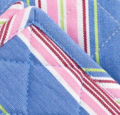 Striped Cotton Oven Mitt / Pot Holder Set 4 Pack (2 Colors) - Image 2